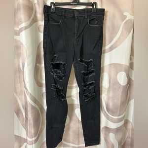 American Eagle, curvy, high-rise jeggings.